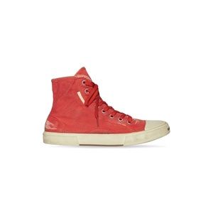 Balenciaga Mens Paris High Top Sneakers Red White